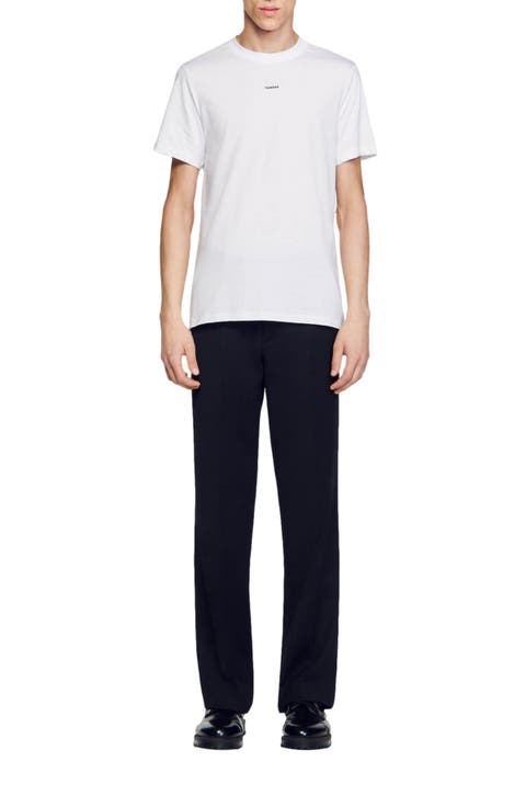 sandro::ワンピース:36[RESALE] SANDRO High-waisted Straight-cut Jeans Weiss White Mom Jean