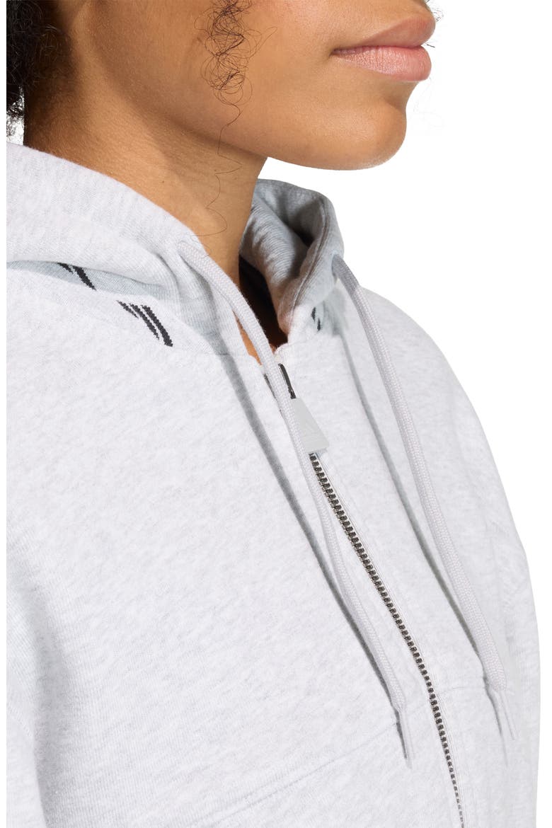 Full Zip Cropped Hoodie, Alternate, color, LGH SOLID GREY/
