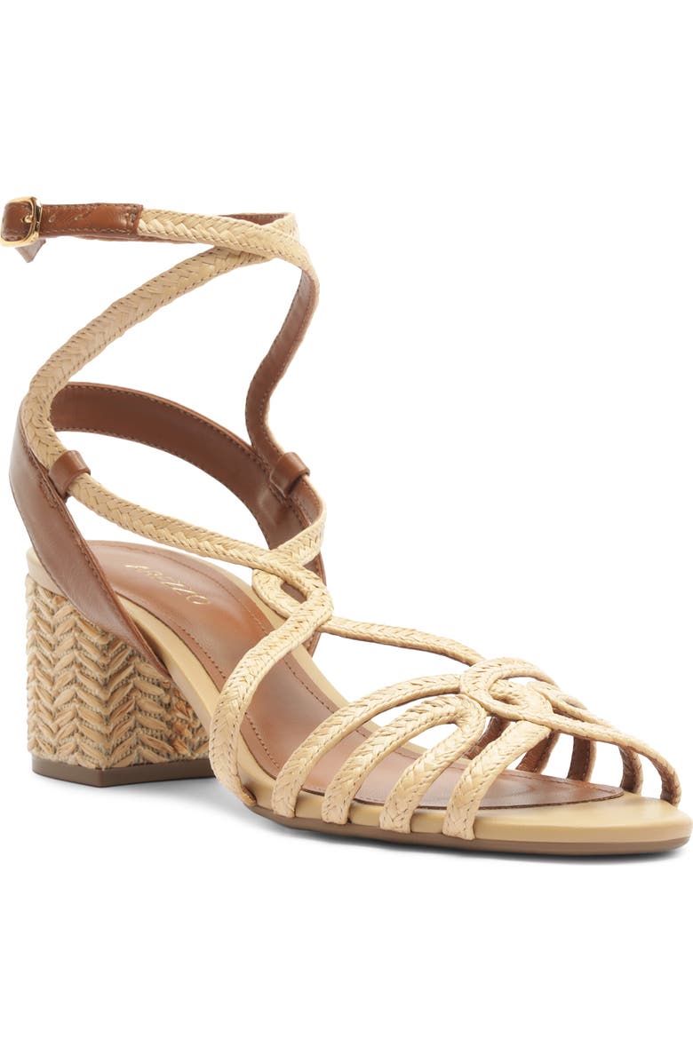 Arezzo Aria Ankle Strap Sandal, Main, color, Natural/ Soul Natural