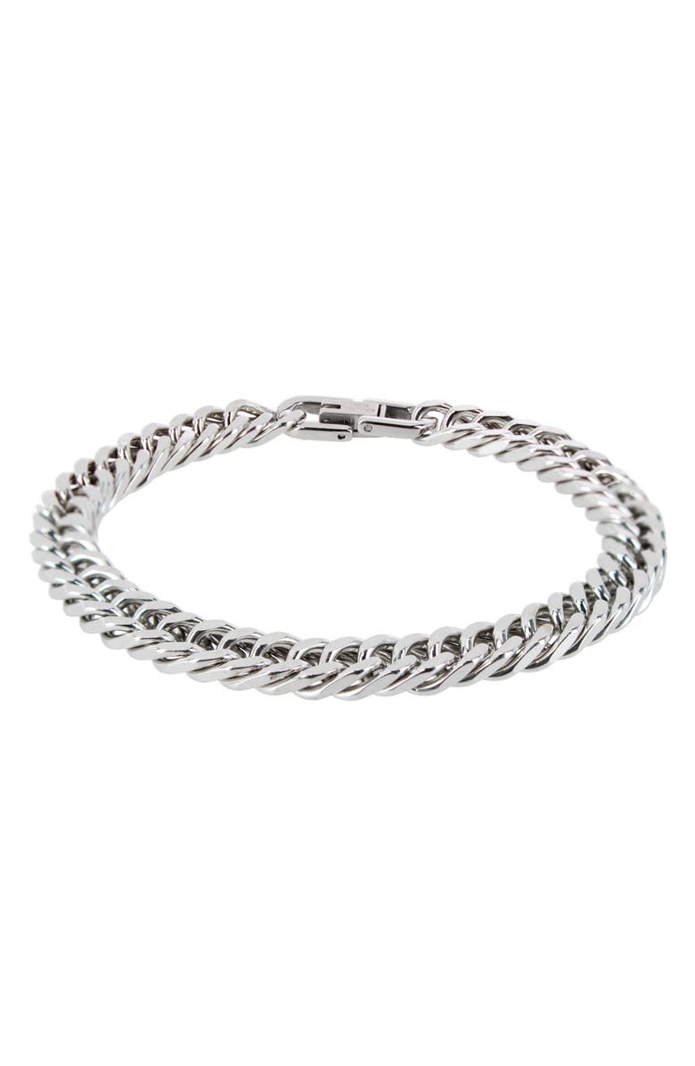 Trafalgar Lockwood Metal Link Bracelet, Main, color, Silver