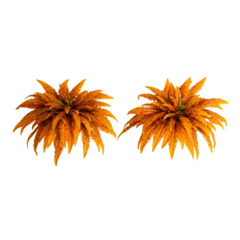 48-in Autumn Artificial Fall Boston Fern - Set of 2