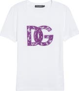 Dolce&Gabbana Lace Inset Jersey Logo T-Shirt