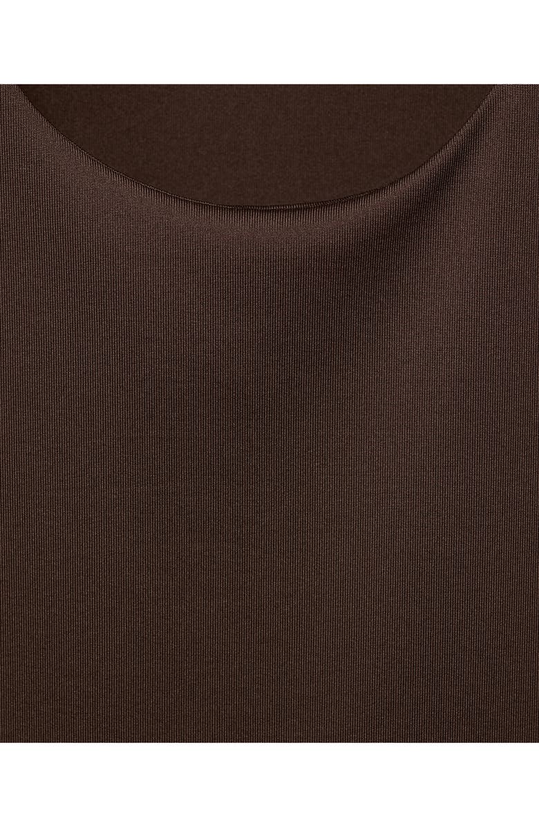 MANGO Fitted Sleeveless Top, Alternate, color, Brown