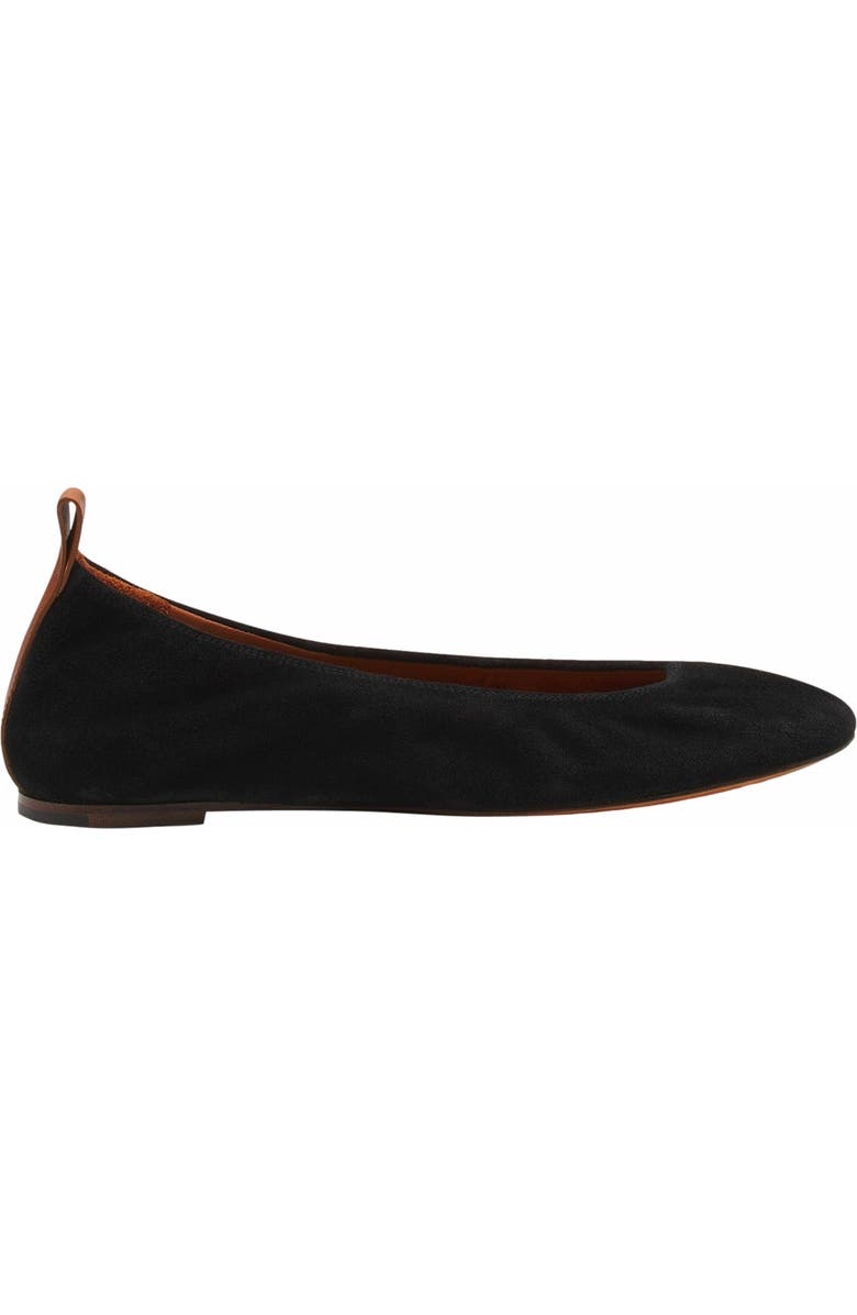 Lanvin The Suede Ballerina Flat, Main, color,