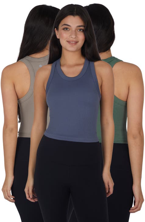 3-Pack Seamless Crop Tanks