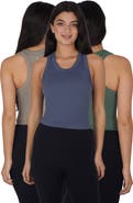 90 DEGREE BY REFLEX 3-Pack Seamless Crop Tanks