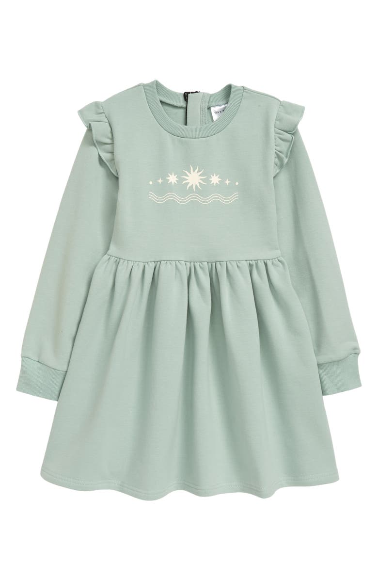TINY TRIBE Kids' Celestial Frill Long Sleeve Dress, Main, color, 