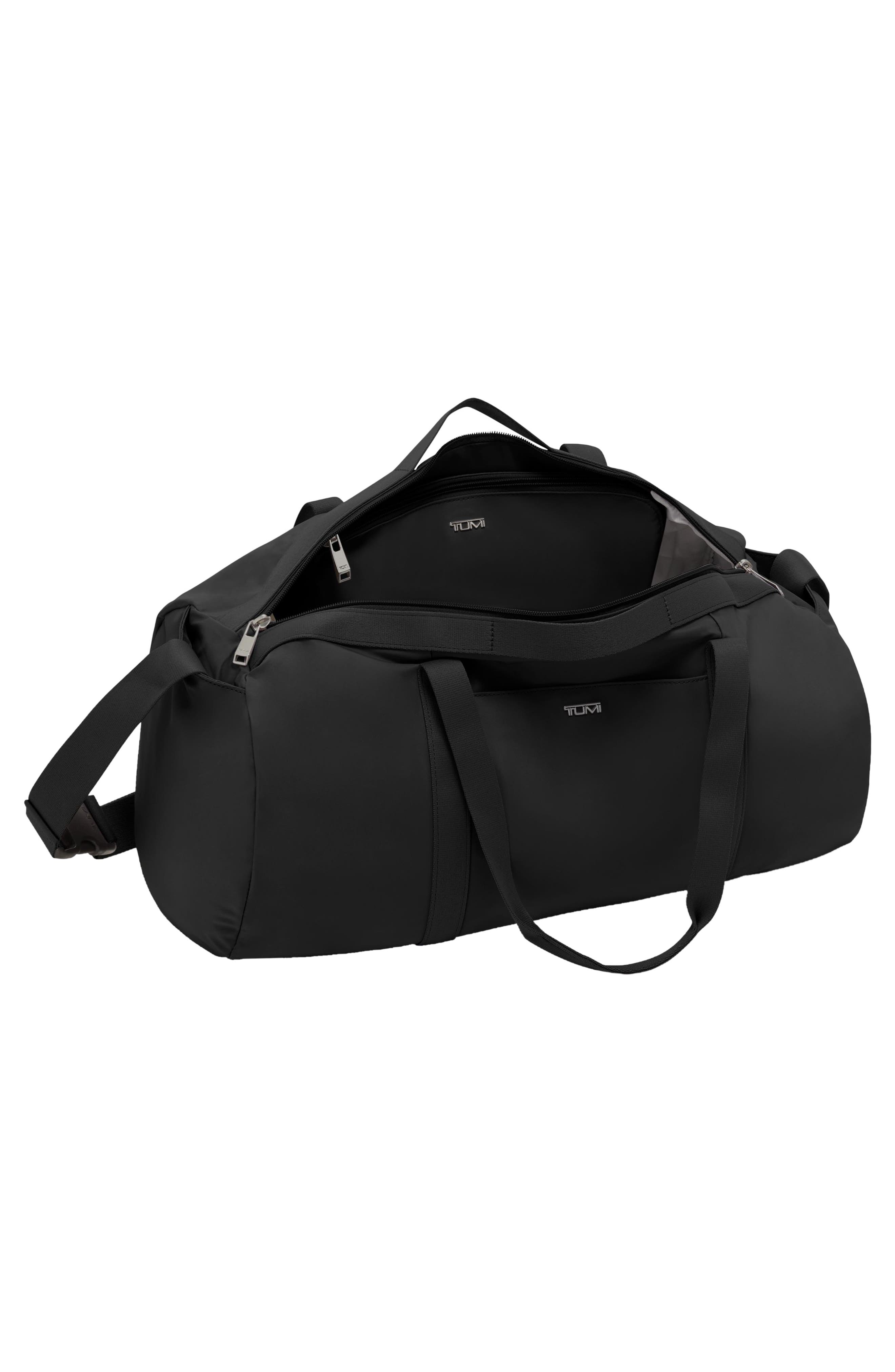 TUMI Voyageur Just in Case Nylon Duffle Bag, Alternate, color, Black/ Gunmetal