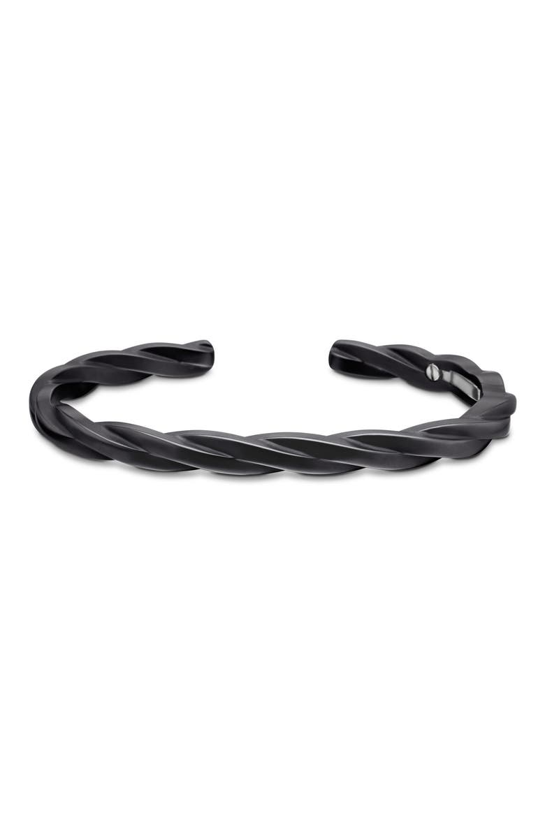 DY Helios Cuff Bracelet in Black Titanium, 6mm, Alternate, color, BLACK TITANIUM