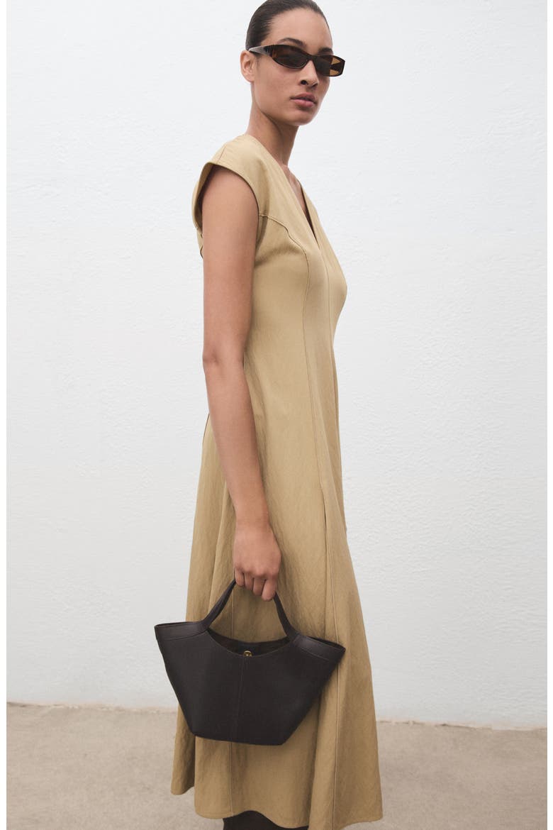 Godet Pleat Dress, Alternate, color, LIGHT/ PASTEL GREY