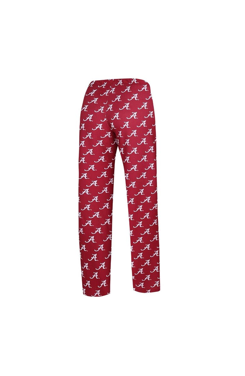 CONCEPTS SPORT Women's Concepts Sport  White/Crimson Alabama Crimson Tide Long Sleeve V-Neck T-Shirt & Gauge Pants Sleep Set, Alternate, color, 