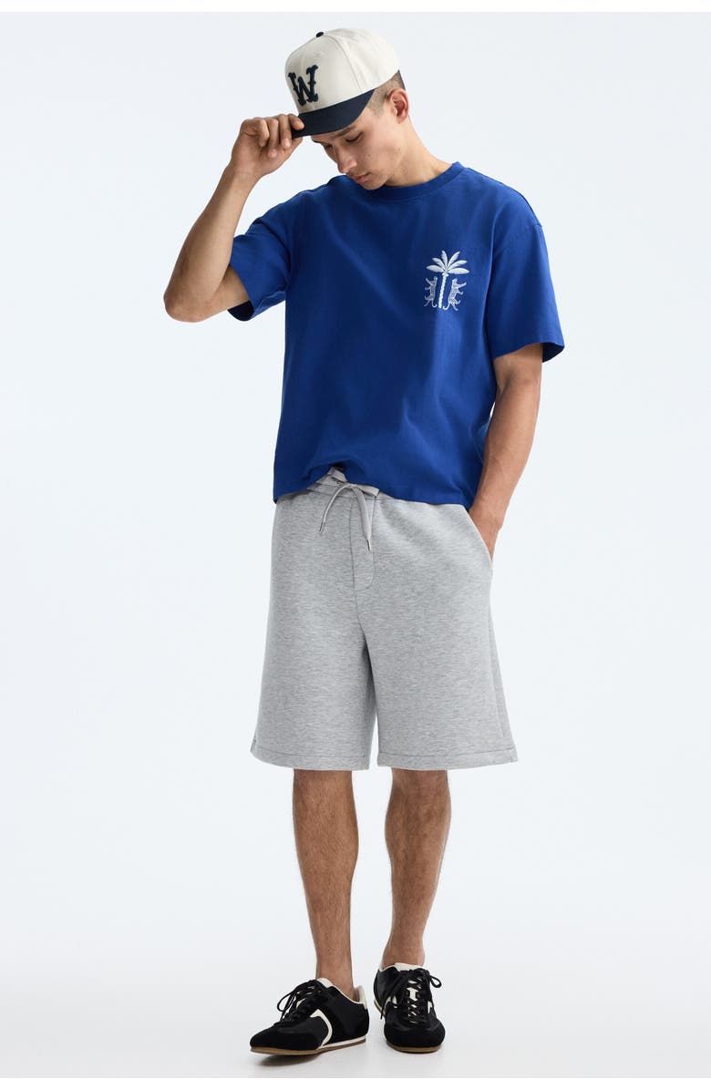 H&M Relaxed Fit Printed Cotton T-shirt, Alternate, color, Blue/Hotel Imaginaire