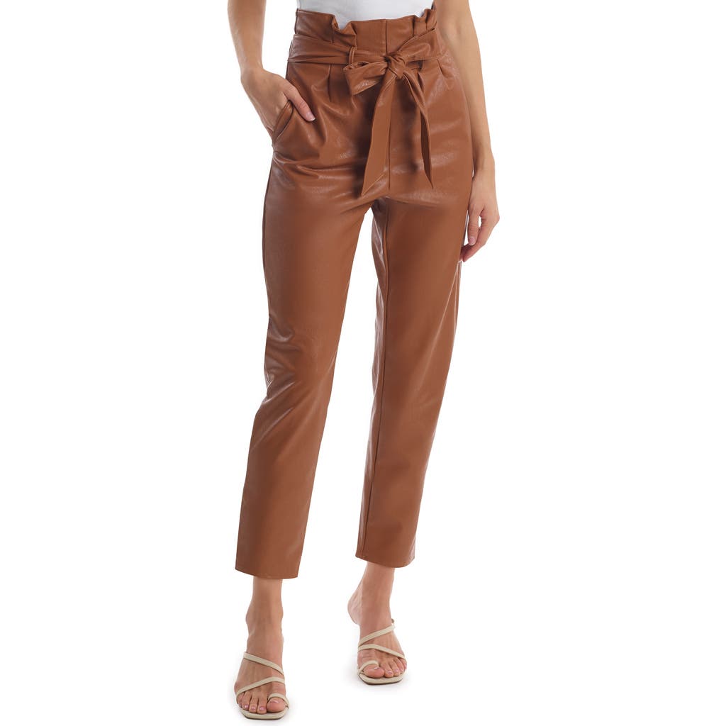 Commando Faux Leather Paperbag Trousers - Cocoa In Cocoa