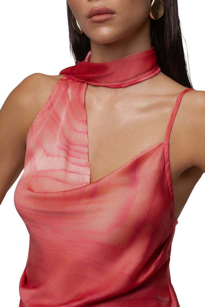 Selene Asymmetrical Top, Alternate, color, Coral