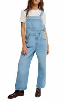 Free People Deep Trance Denim Overalls