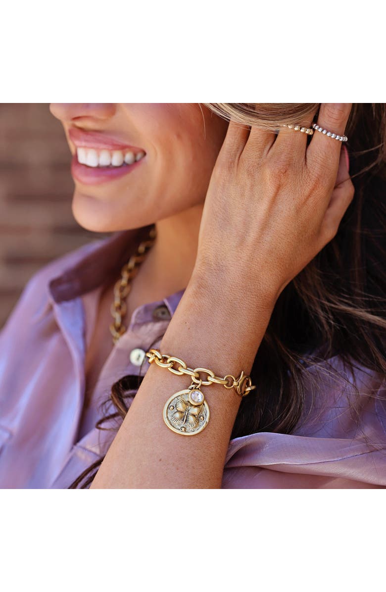 Bowood Lane Tula Bracelet with CZ, Alternate, color, Gold