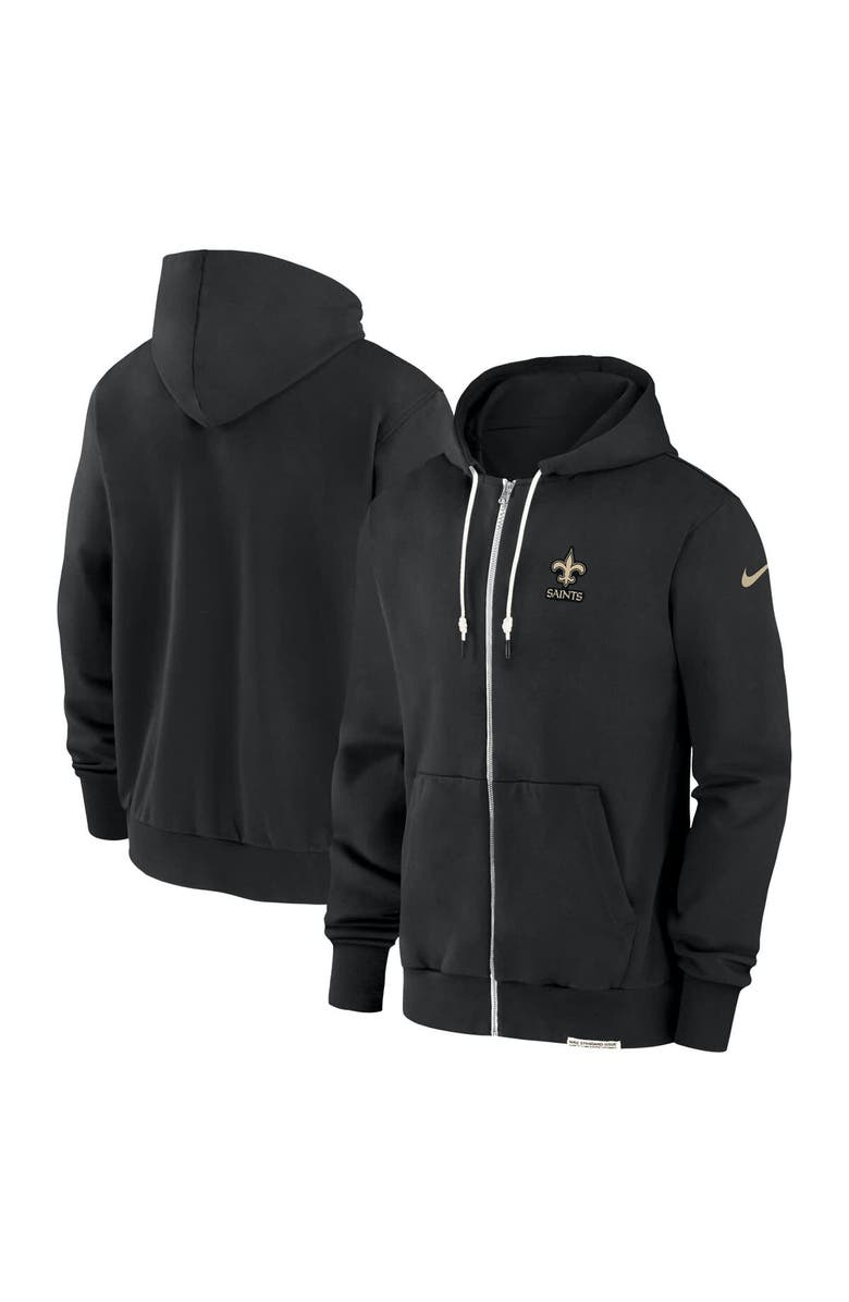 Nike Men's Nike Black New Orleans Saints Sideline Performance Full-Zip Hoodie Jacket, Main, color, Black