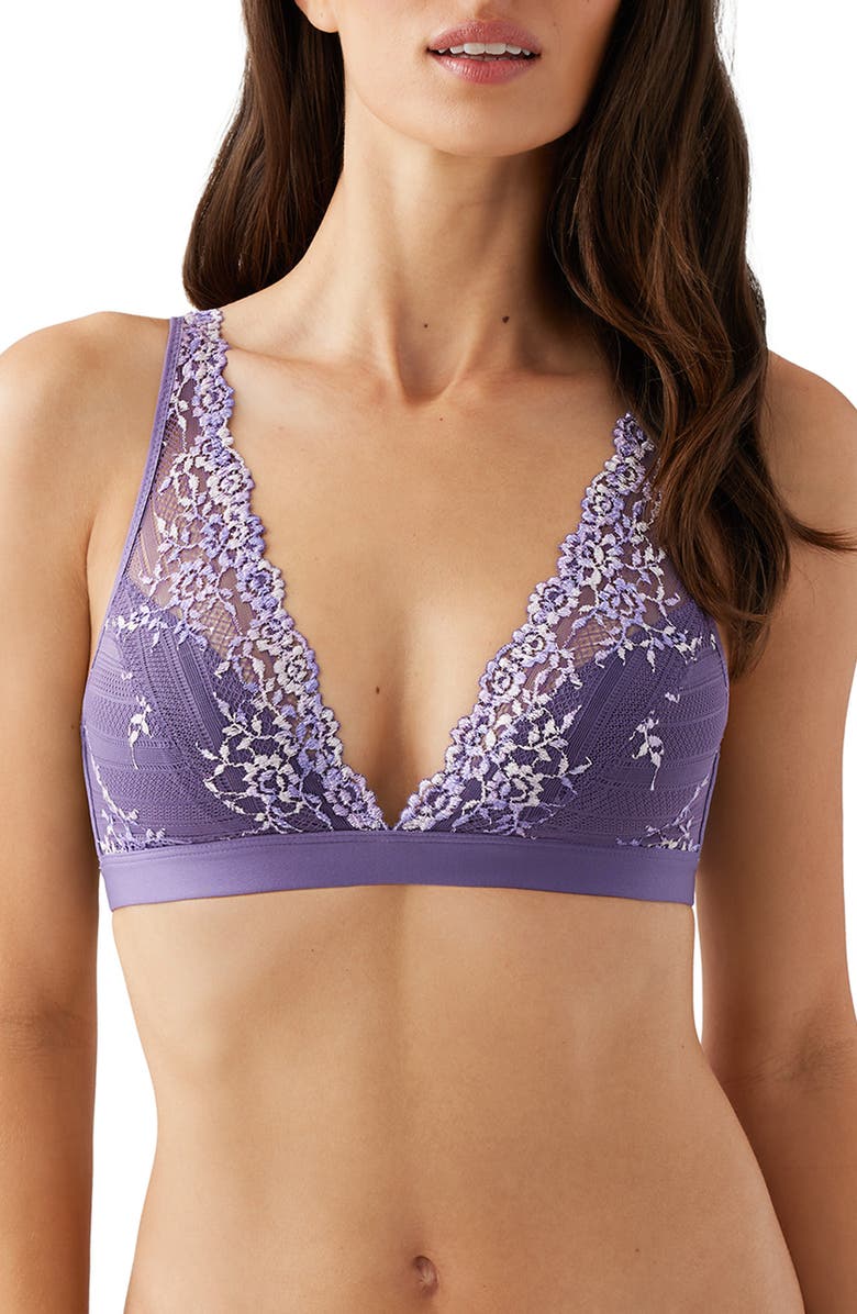 Wacoal Embrace Lace<sup>®</sup> Wire Free Bralette, Main, color, Grape Comp M