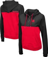 COLOSSEUM Women's Colosseum Black/Red Nebraska Huskers Aidan Lightweight Half-Zip Hoodie