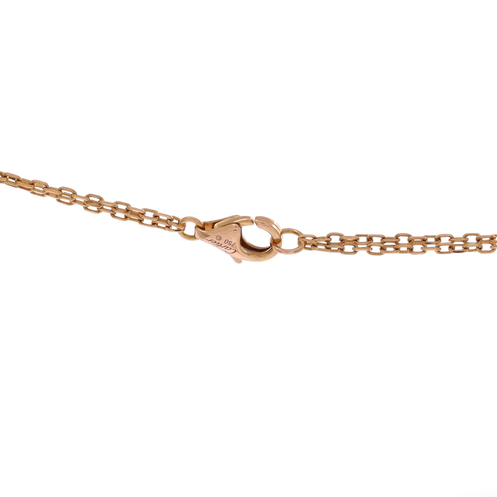 2 Diamonds Love Pendant Necklace 18K Rose Gold with Pink Sapphire and Diamond, Alternate, color, Metallic Gold