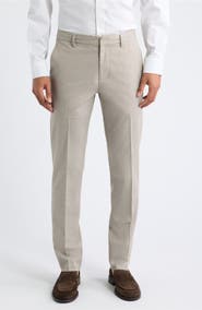 Nordstrom Everyday Flat Front Stretch Cotton Dress Pants
