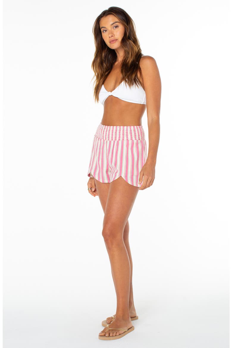 Harbor View Cotton Blend Shorts, Alternate, color, PINK