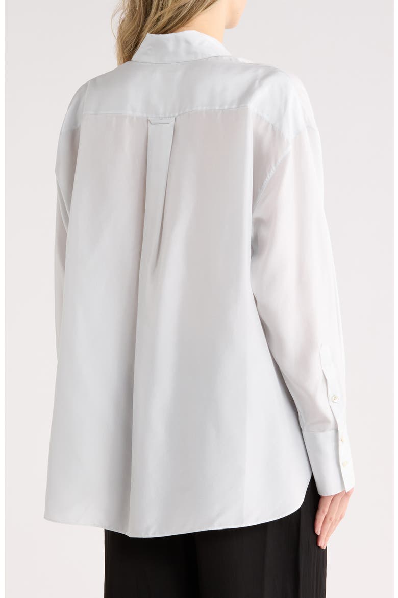 Big Joe Silk Button-Up Shirt, Alternate, color, ANCIENT WATER