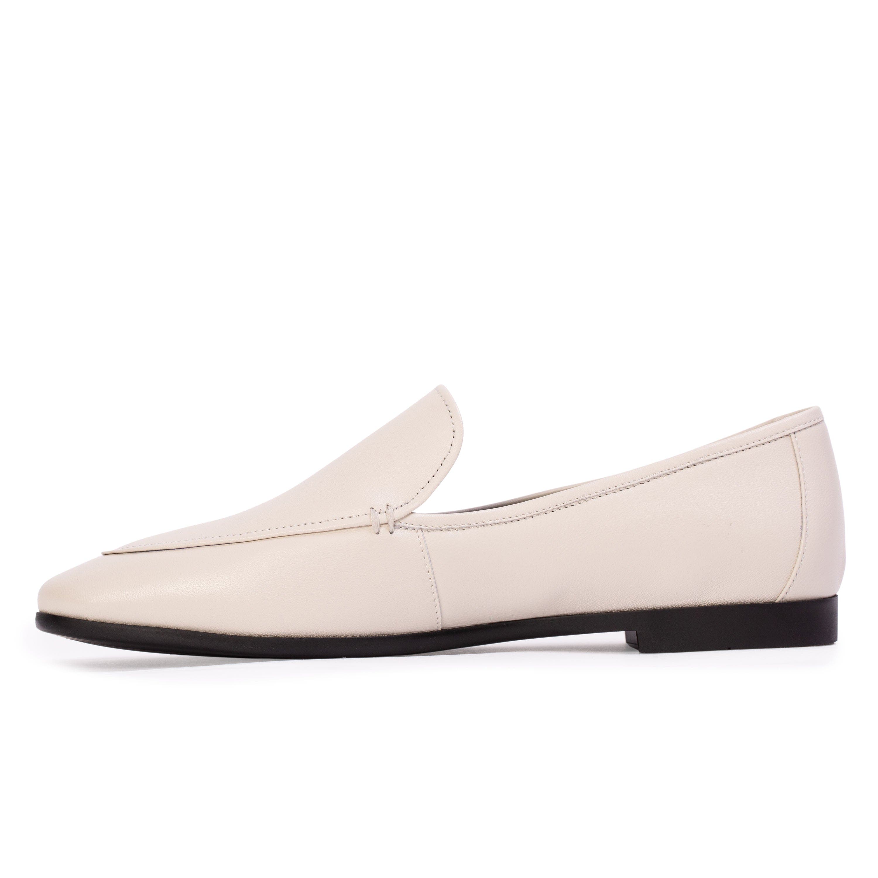 Allie Leather Loafer, Alternate, color, Coconut Leather