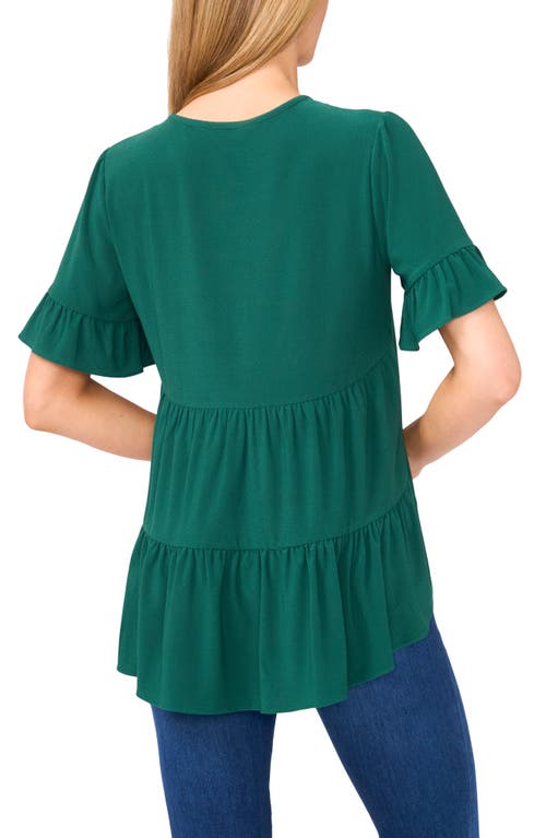 Cece Ruffle High-low Crepe Knit Top