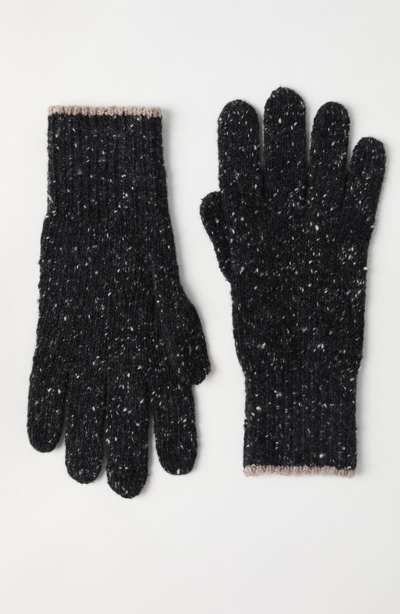 Brunello Cucinelli Knit gloves, Alternate, color, Anthracite