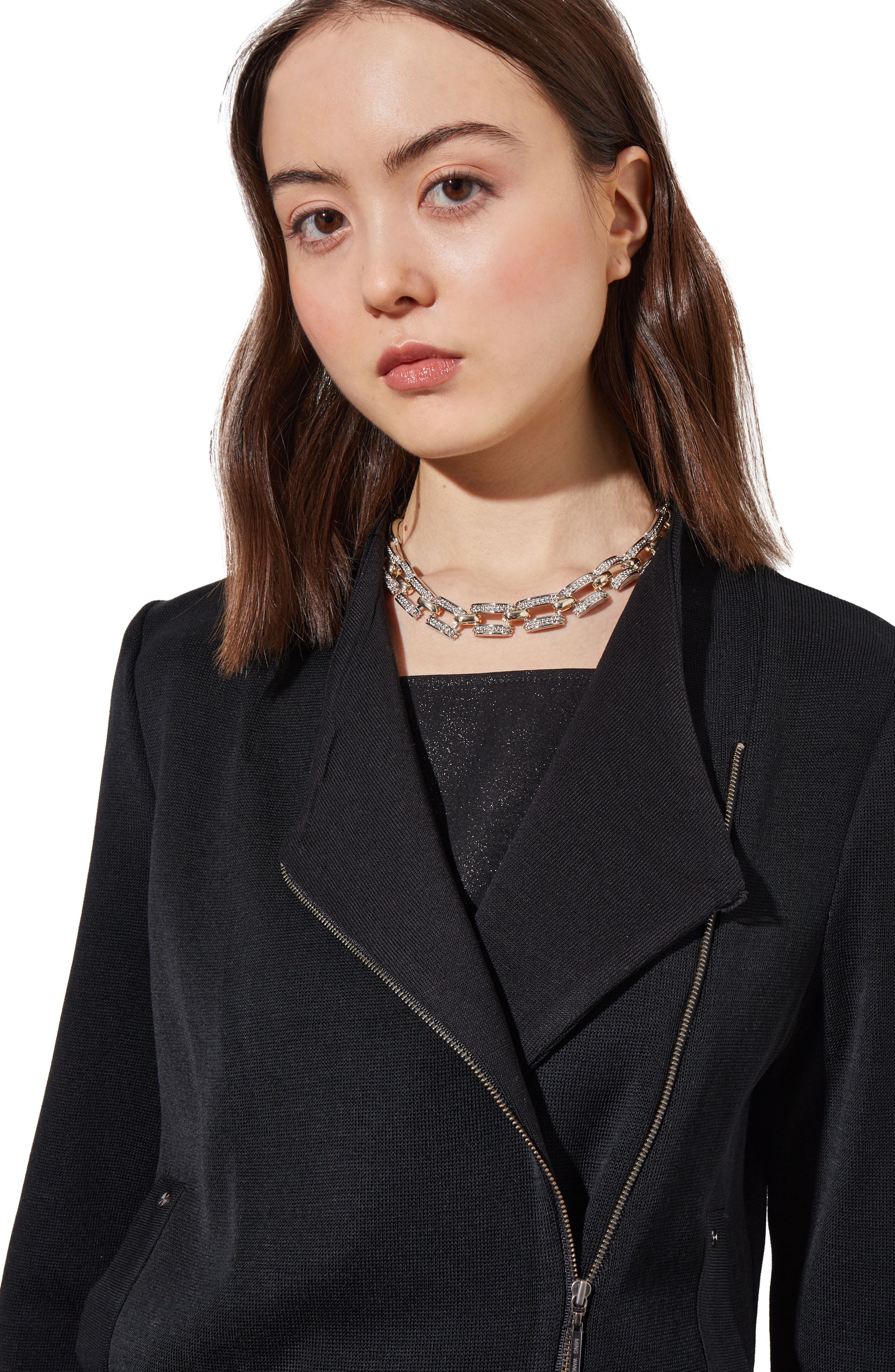 Ming Wang Knit Moto Jacket (Women) | Nordstromrack