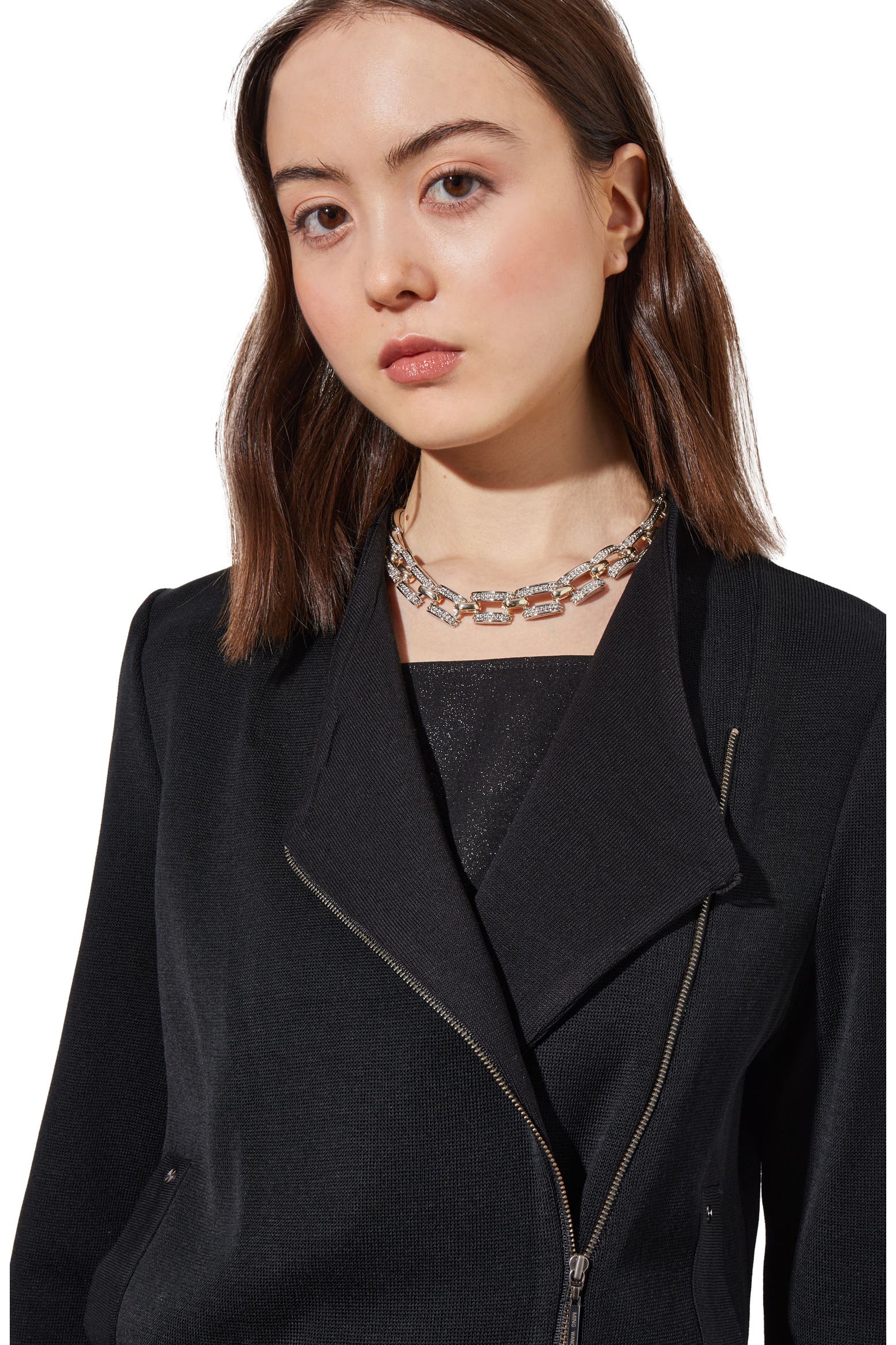 Ming Out Ming Wang Knit Moto Jacket (Women) | Nordstromrack