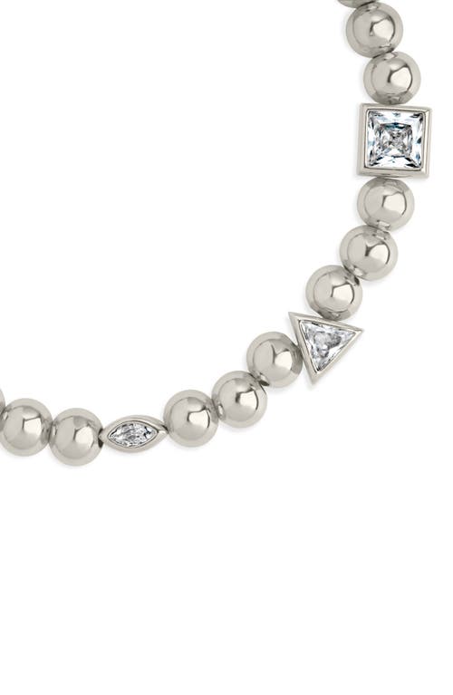 Sterling Forever Amaris Beaded Bracelet In Silver