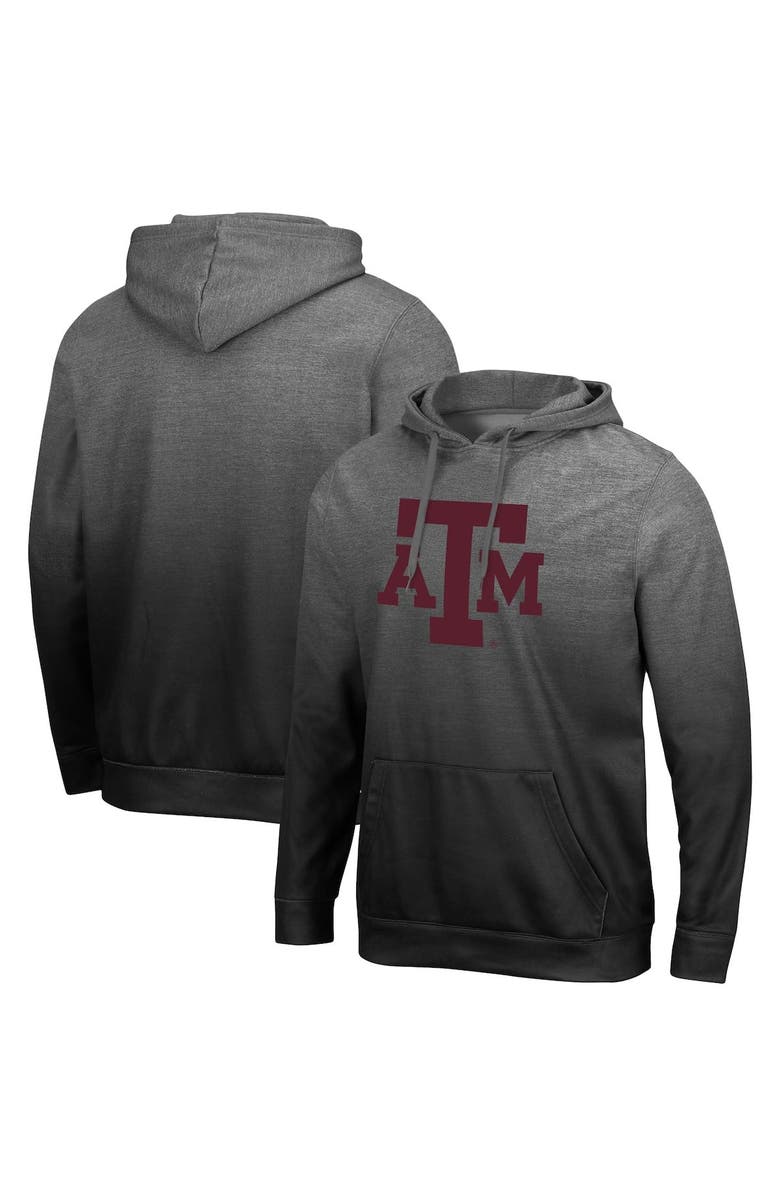 COLOSSEUM Men's Colosseum Heathered Gray Texas A&M Aggies Gradient Pullover Hoodie, Main, color,
