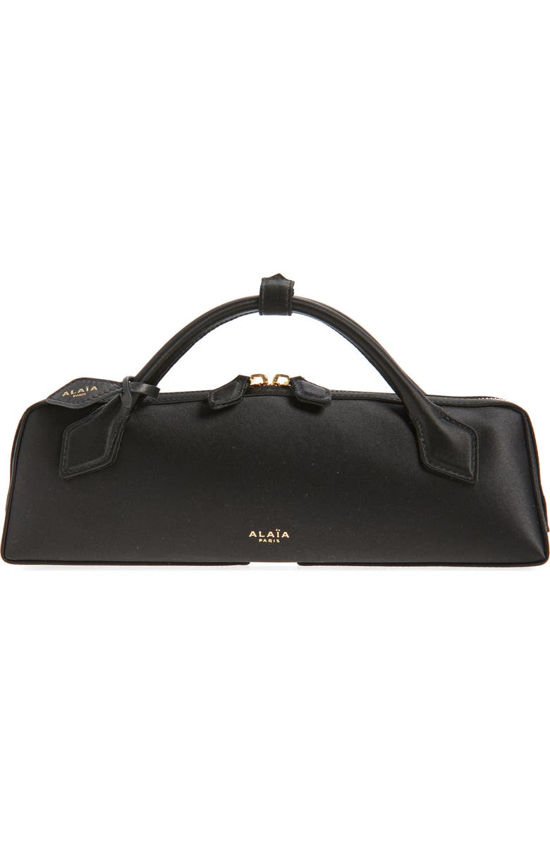 Alaïa Le Teckel Silk Handbag, Main, color, Noir