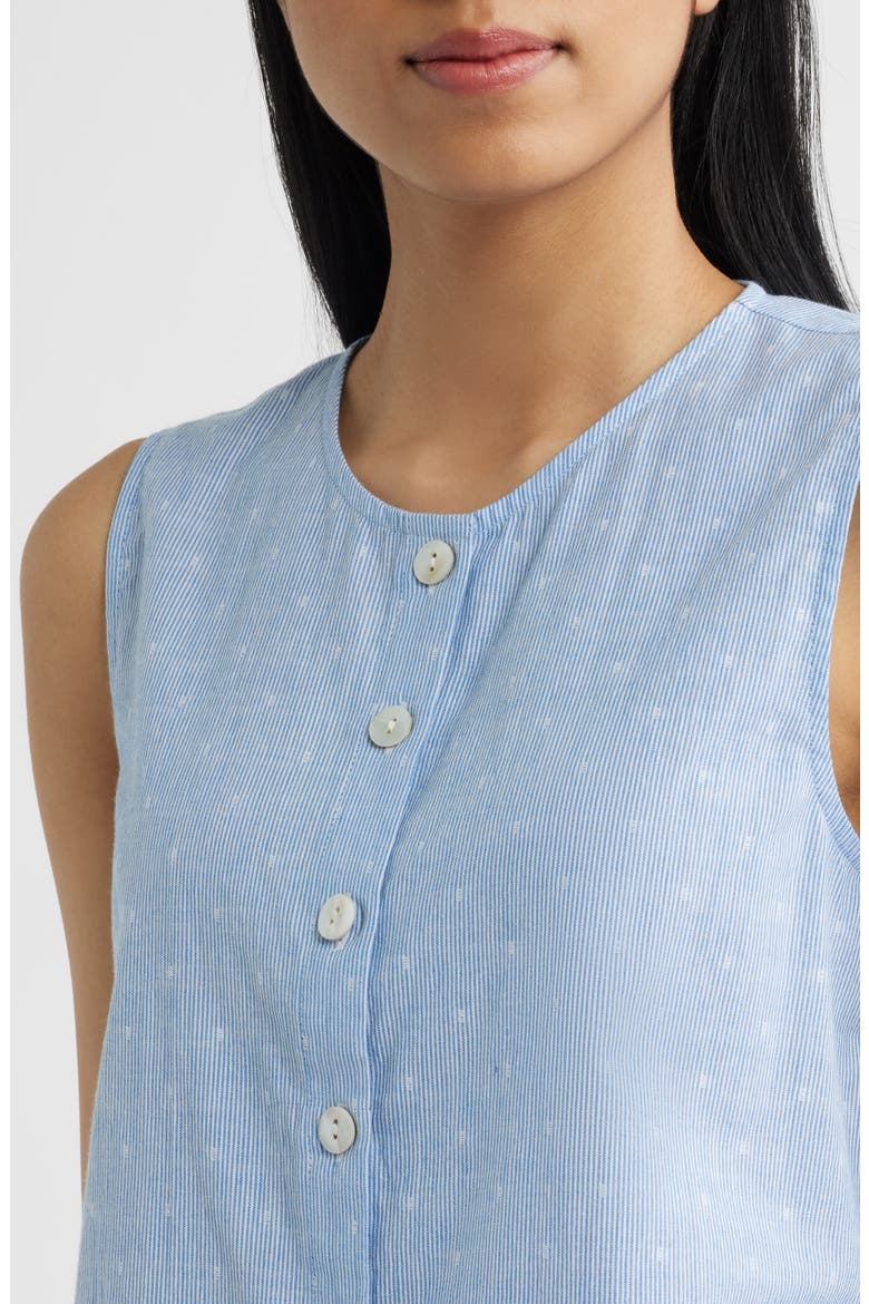 Clip Dot Button Front Top, Alternate, color, RIVIERA PINSTRIPE