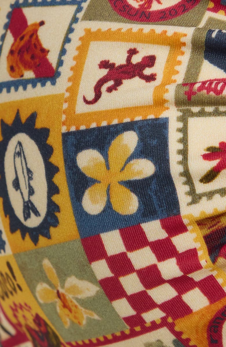 PacSun Jasper Strapless Bandeau Bikini Top, Alternate, color, Yellow Multi