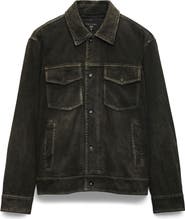 rag & bone Suede Trucker Jacket