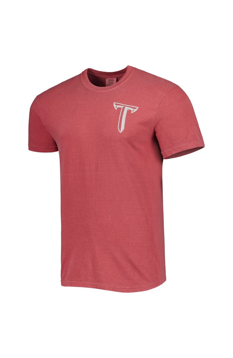 IMAGE ONE Men's Crimson Troy University Trojans Landscape Shield T-Shirt, Alternate, color,