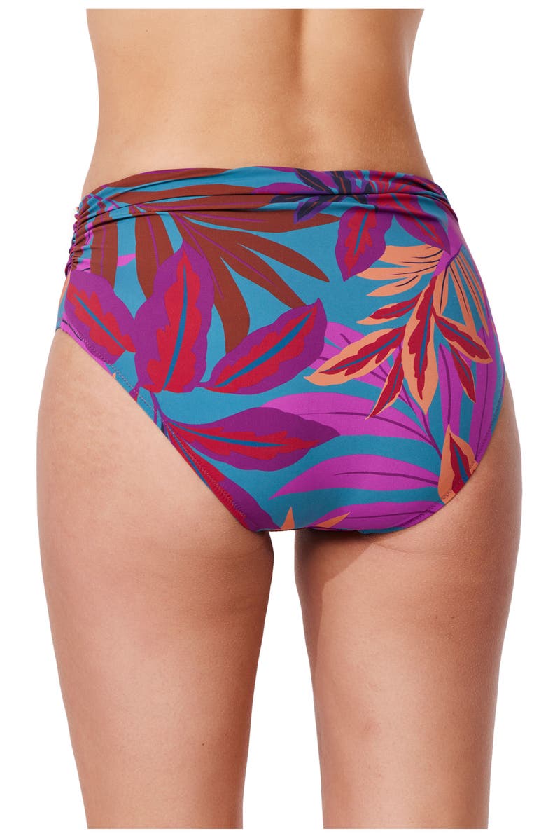 Gottex Plantopia Shirred High Waist Swim Bottom, Alternate, color, 
