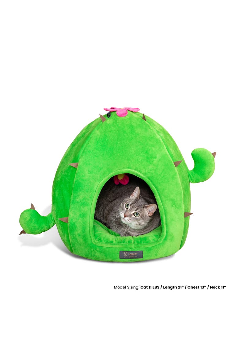 Fun Collection Dog and Cat Bed - Cactus Hut, Alternate, color, Green