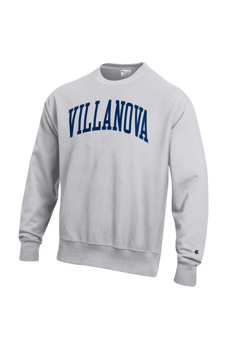 Champion Men's Champion Heathered Gray Villanova Wildcats Arch Reverse Weave Pullover Sweatshirt, Alternate, color, 