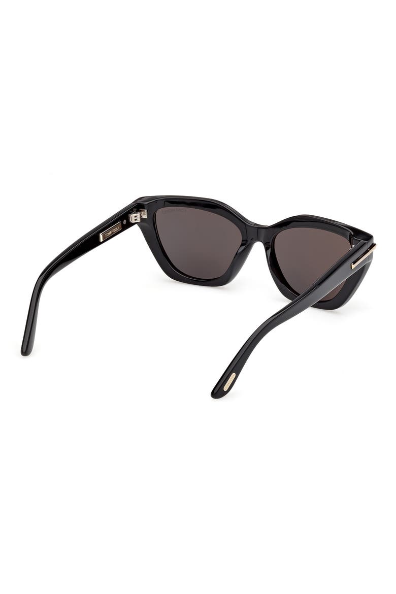 55mm Butterfly Sunglasses, Alternate, color, BLACK YELLOW GOLD / SMOKE