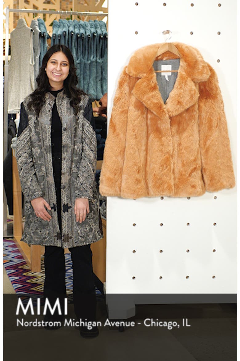 Notch Collar Faux Fur Coat video