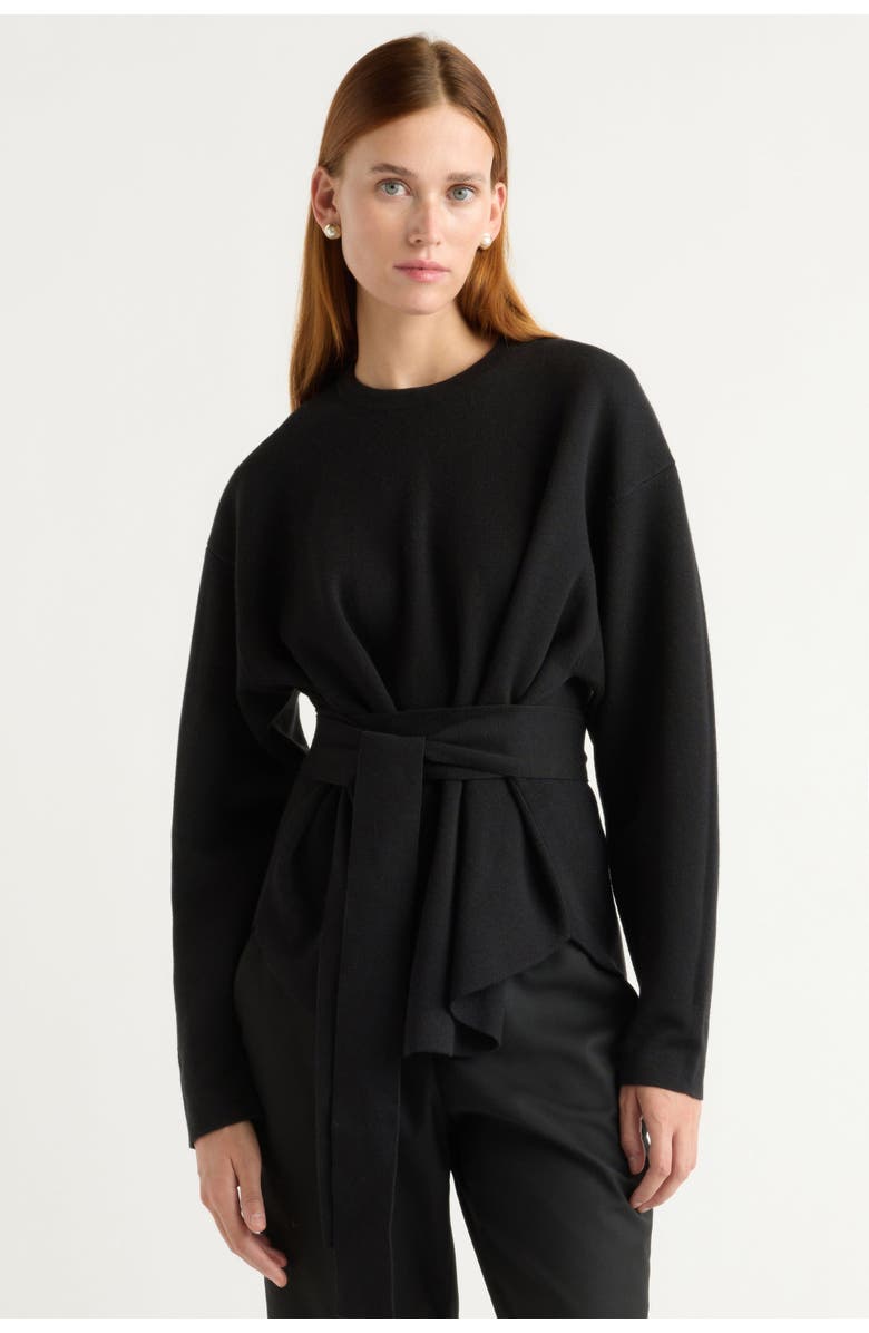 Modern Citizen Nara Tie-Front Knit Sweater, Main, color,