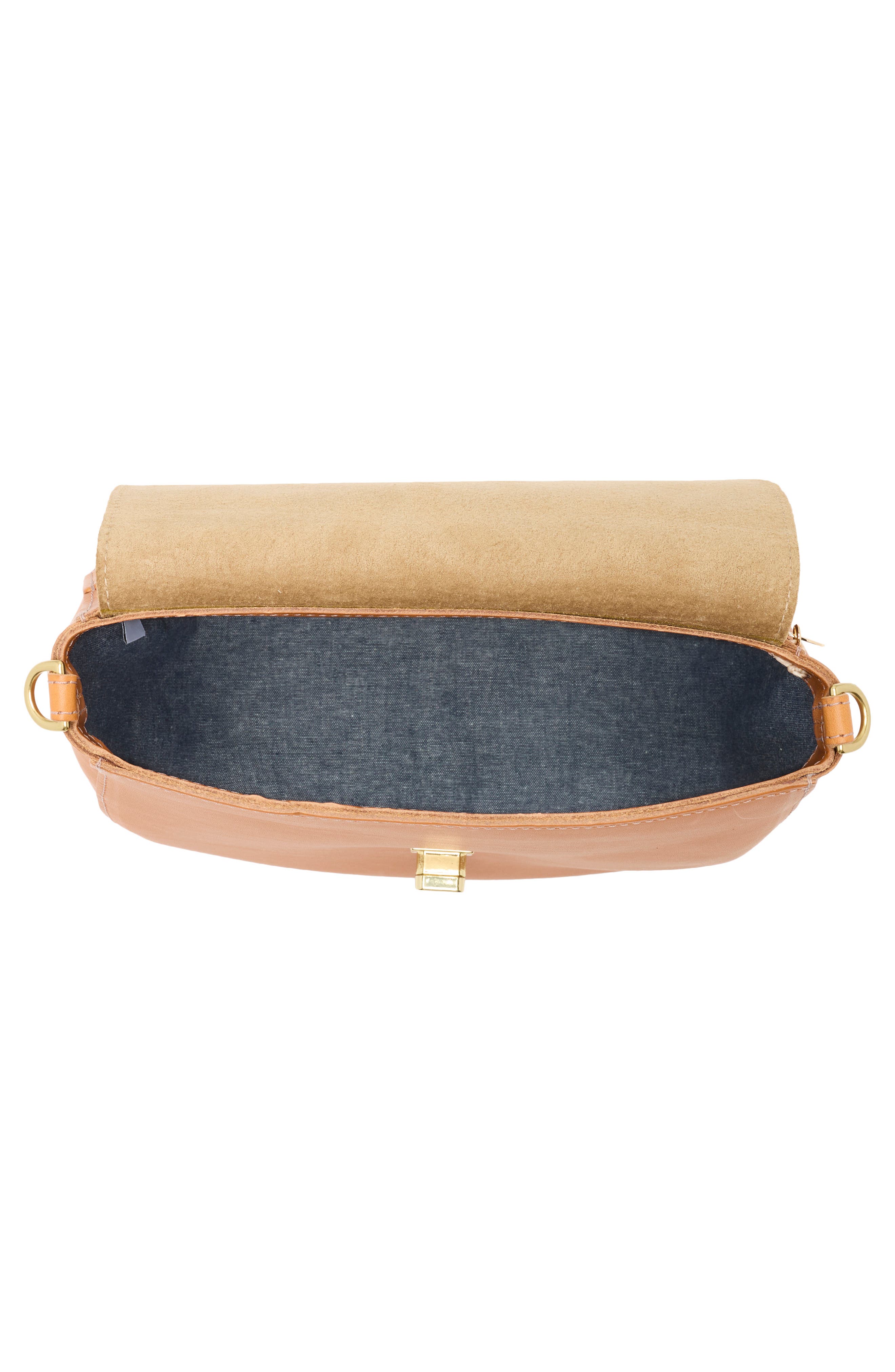 Clare V. Louis Leather Crossbody Bag, Alternate, color, Cuoio