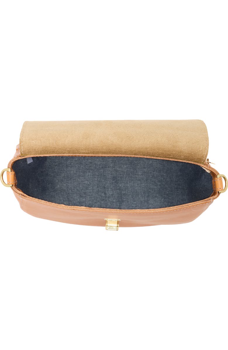 Clare V. Louis Leather Crossbody Bag, Alternate, color, Cuoio