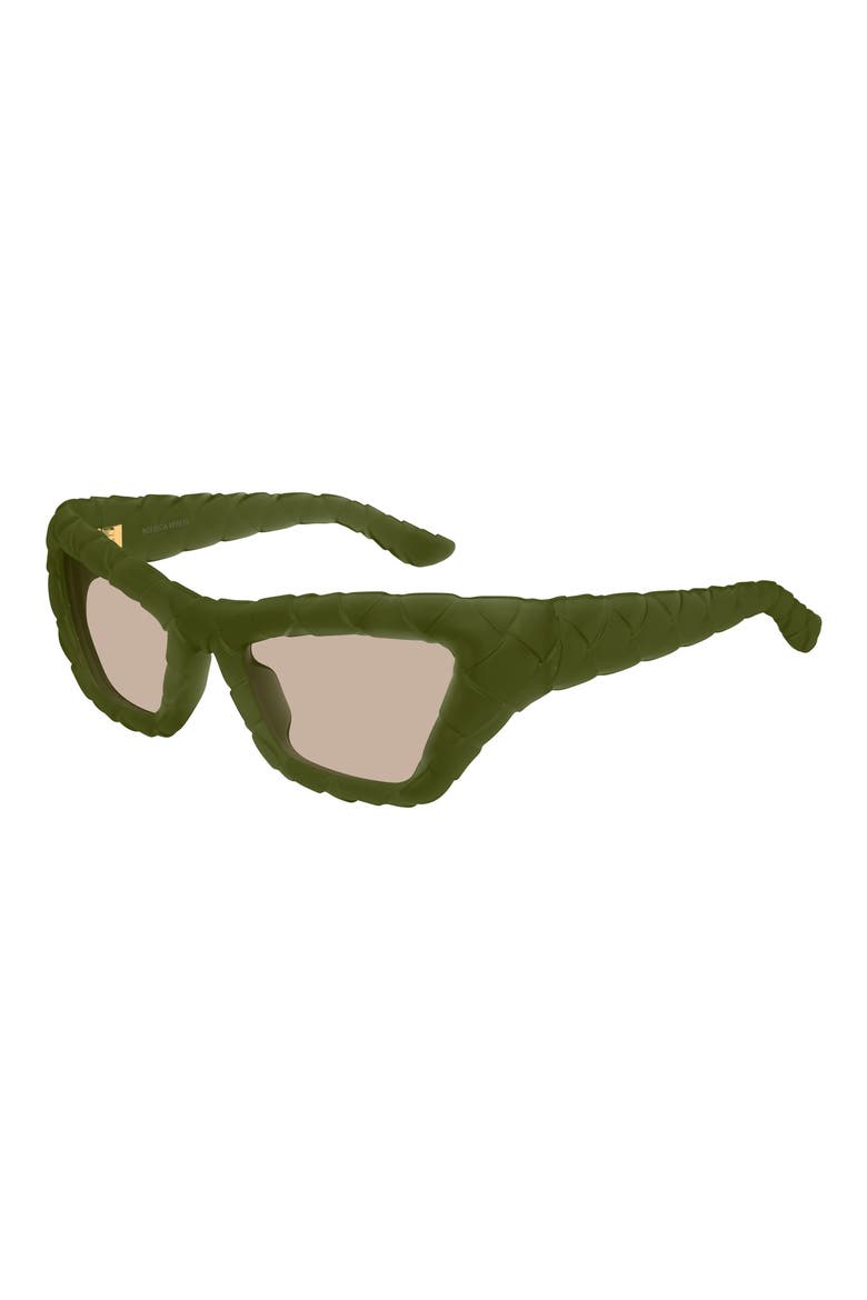 56mm Cat Eye Sunglasses, Alternate, color, GREEN