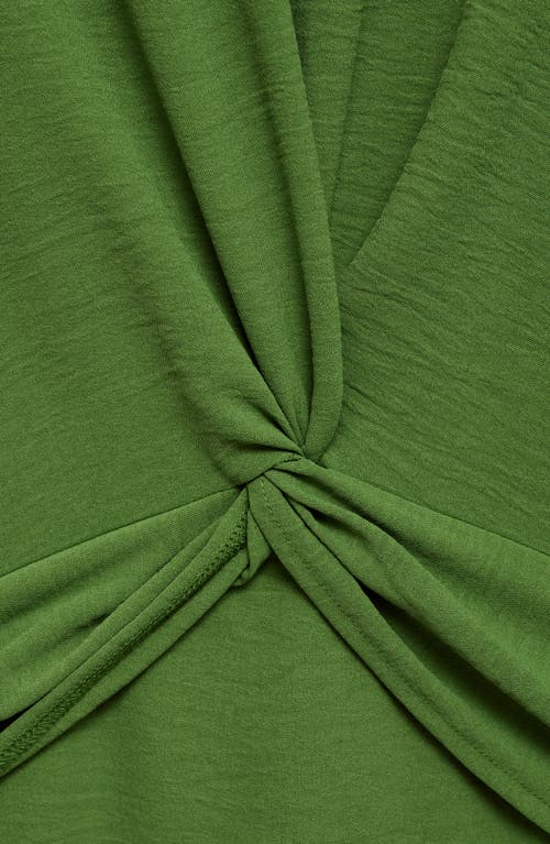 Mango Women's Knot Detail Midi-dress In Emerald Green