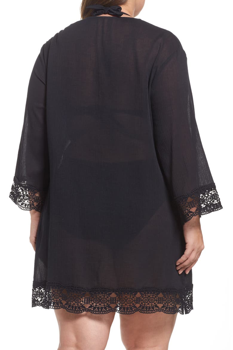 Island Fare Cover-Up Tunic, Alternate, color, BLACK